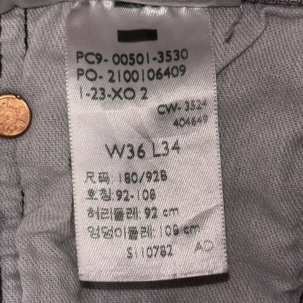 Levis 501 Original Fit Mens 36x34 Gray Acid Wash Straight Leg Button Fly Jeans
